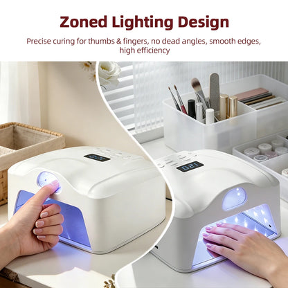 Dual-Purpose Gel Nail Curing Lamp, Fast-Drying LED Light for Hands and Feet