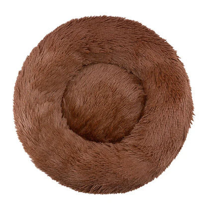 Super Soft Round Dog Bed, Warm Plush Pet House for Medium & Large Dogs, 6 Sizes