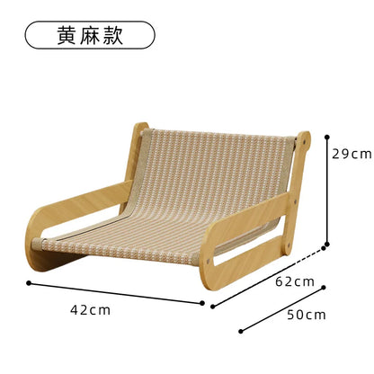 Hemp Rope Cat Scratcher Furniture, Extra-Large Cat Bed & Lounge with Durable Sisal Surface - Bond Well Supplies