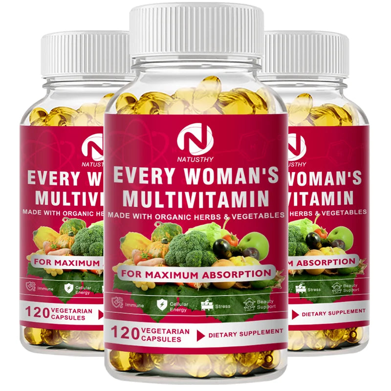 Multivitamin for Women Capsules for Hormone Balance, Skin, Heart, Brain, Bone and Immune Support