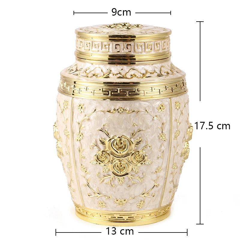 Metal Memorial Cremation Urn, Coffin Box Keepsake for Human, Pet & Small Animal Ashes