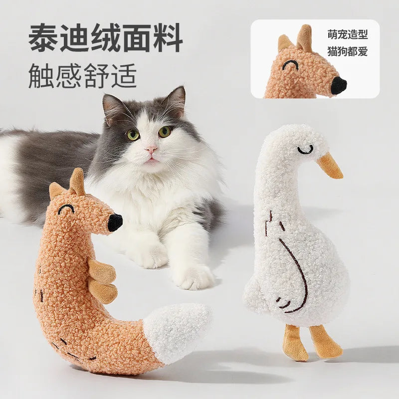 Soft Teddy Fleece Pet Toy for Cats and Dogs with Crinkle Sound