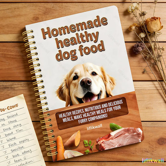 Homemade Dog Food Recipe Journal, DIY Meal Planner & Pet Feeding Logbook - Bond Well Supplies
