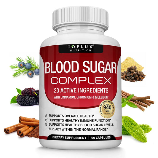 Premium Herbal Wellness Complex with 20 Herbs, Vitamins and Cinnamon, Non-GMO Vegan Formula