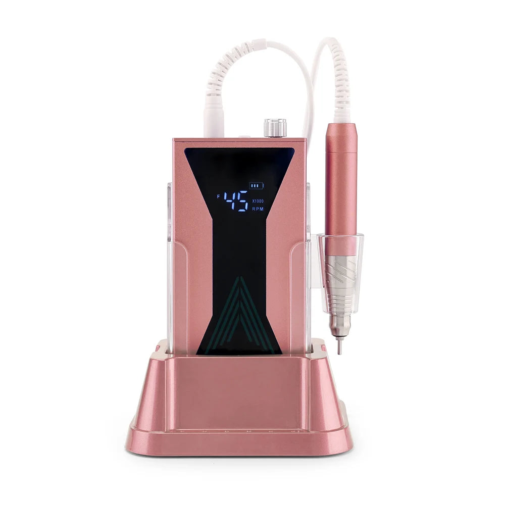 Professional 45000RPM Brushless Nail Drill Machine, Cordless 85W Portable Desktop Electric Manicure Polisher - Bond Well Supplies