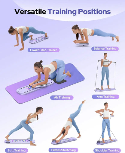Portable Pilates Reformer Board for Strength, Core Training and Total Body Exercise