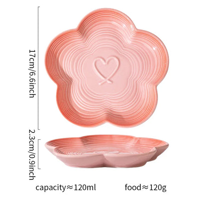 Ceramic Cat Bowl with Wooden Stand, Elevated Shallow Food Dish with Bow Knot Design for Cats and Small Pets