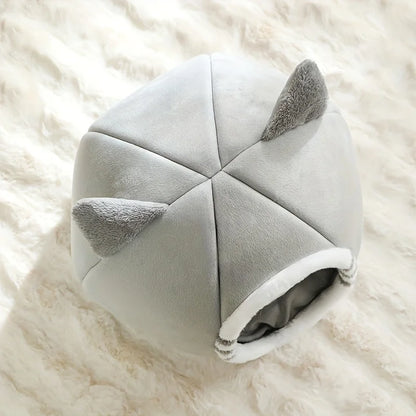 Cozy Cat Bed Cave, Soft Pet House with Removable-Style Mat for Indoor Cats & Small Pets - Bond Well Supplies