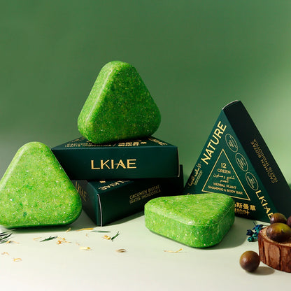 LKIAE Anti-Hair Loss Soap, Natural Arborvitae Leaves & Usman Grass Herbal Scalp Cleansing Formula - Bond Well Supplies