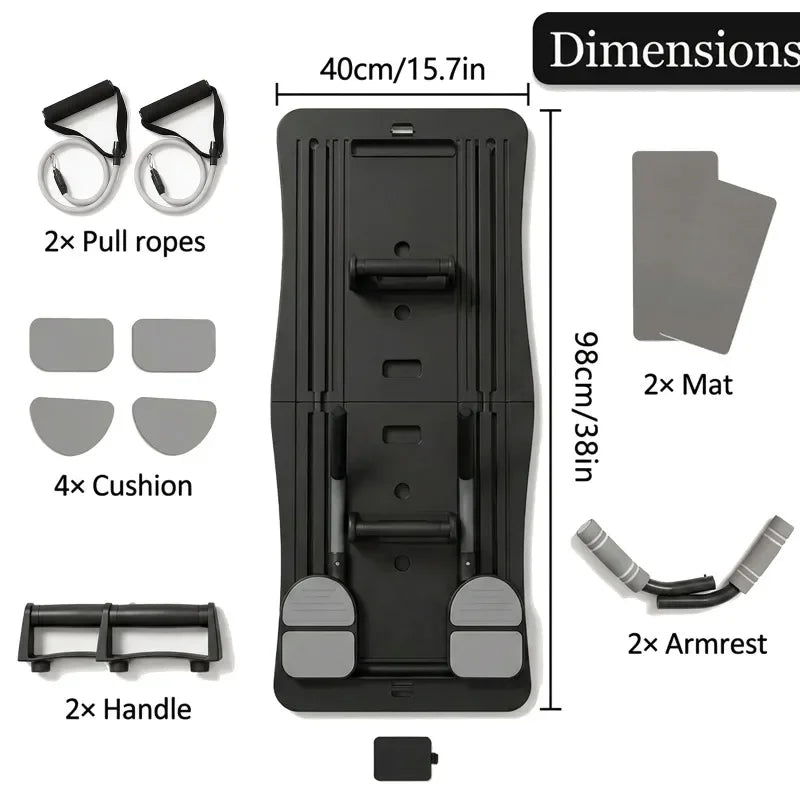 Multifunctional Pilates Exercise Board, Foldable Core & Full-Body Workout Trainer for Home Fitness