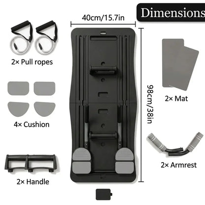 Multifunctional Pilates Exercise Board, Foldable Core & Full-Body Workout Trainer for Home Fitness