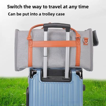 Breathable Pet Carrier with Wheels, Foldable Travel Trolley for Cats and Dogs