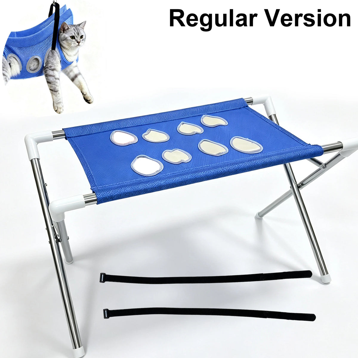 Portable Dog & Cat Grooming Table, Foldable Pet Bathing Stand with Fixed Leash & Anti-Slip Surface - Bond Well Supplies