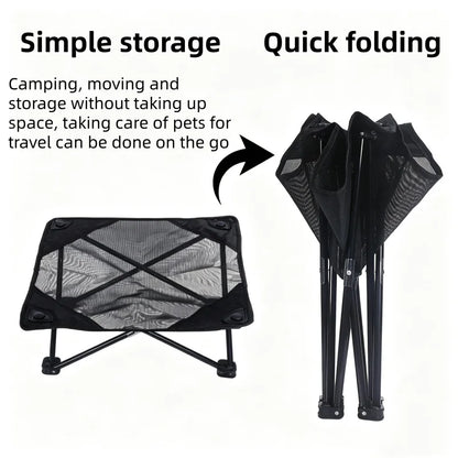 Outdoor Elevated Dog Bed, Folding Portable Pet Cot for Cats & Dogs, Moisture-Resistant All-Season Design - Bond Well Supplies