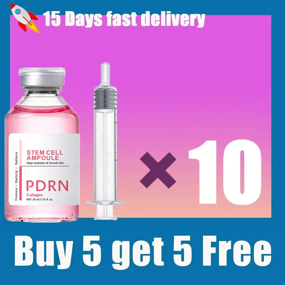 Stem Cell PDRN Ampoule Serum, Collagen Facial Essence for Hydration, Smoother-Looking Skin & Radiance - Bond Well Supplies