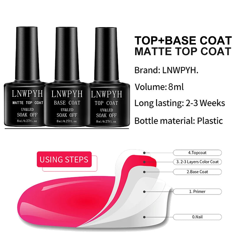 Semi-Permanent Gel Nail Polish Kit, 27 Colors with LED Lamp, Base & Top Coat for Home & Salon - Bond Well Supplies