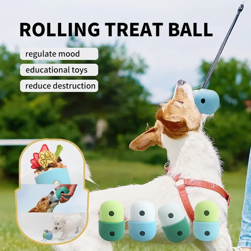 Freezable Silicone Dog Toy, Fill & Freeze Treat Puzzle Ball for Slow-Release Feeding & Summer Enrichment - Bond Well Supplies