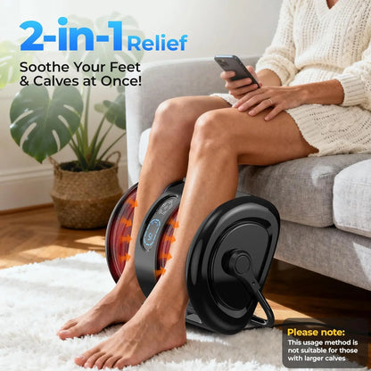 Shiatsu Foot and Calf Massager with Heat, Air Compression, Vibration and Deep Kneading