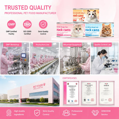 Wet Cat Food 85g Cans, Hydrating Cat Soup Snacks for Kittens, Adult Cats & Daily Feeding - Bond Well Supplies