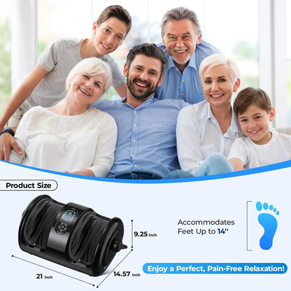 Shiatsu Foot and Calf Massager with Heat, Air Compression, Vibration and Deep Kneading