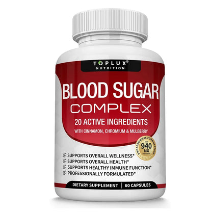 Premium Herbal Wellness Complex with 20 Herbs, Vitamins and Cinnamon, Non-GMO Vegan Formula