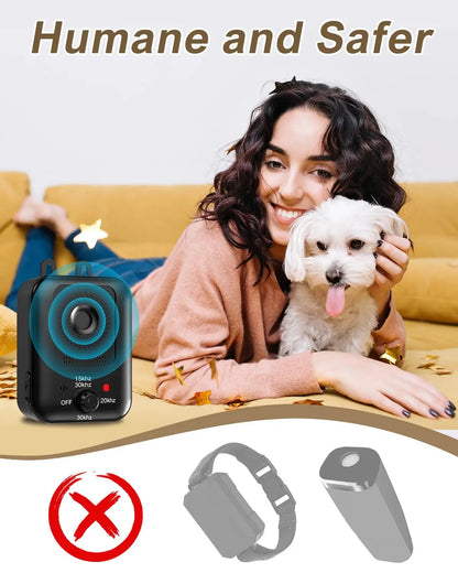 Rechargeable Ultrasonic Dog Barking Deterrent Device, Automatic Anti-Bark Control for Indoor & Outdoor - Bond Well Supplies