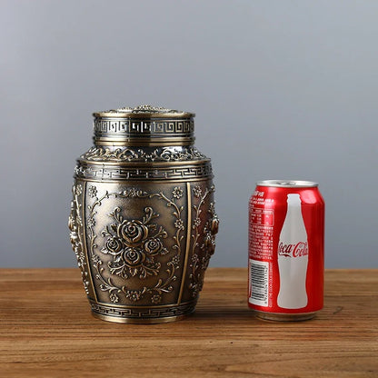 Metal Memorial Cremation Urn, Coffin Box Keepsake for Human, Pet & Small Animal Ashes