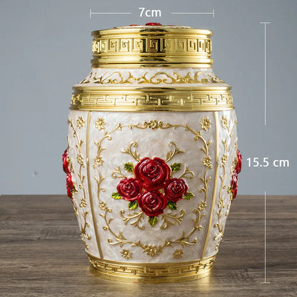 Metal Memorial Cremation Urn, Coffin Box Keepsake for Human, Pet & Small Animal Ashes