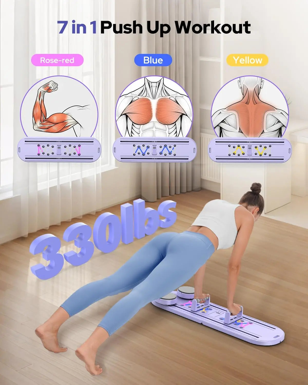 Portable Pilates Reformer Board for Strength, Core Training and Total Body Exercise