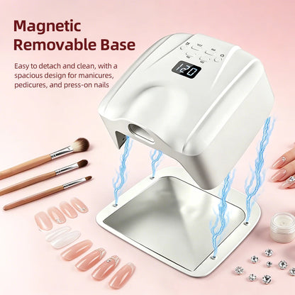 Dual-Purpose Gel Nail Curing Lamp, Fast-Drying LED Light for Hands and Feet