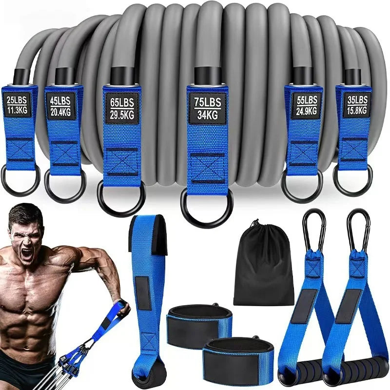 Resistance Strap with Handles, Muscle Training, Strength Building & Home Fitness Exercise Equipment