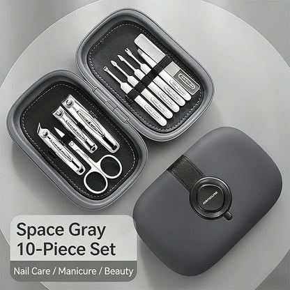 Stainless Steel Nail Clipper Set, 10-22PCS Manicure & Pedicure Tools with Portable Case - Bond Well Supplies