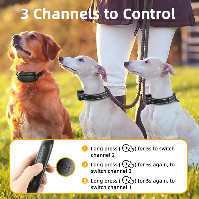 ROJECO Remote Dog Training Collar, Adjustable Training Modes, IPX7 Waterproof