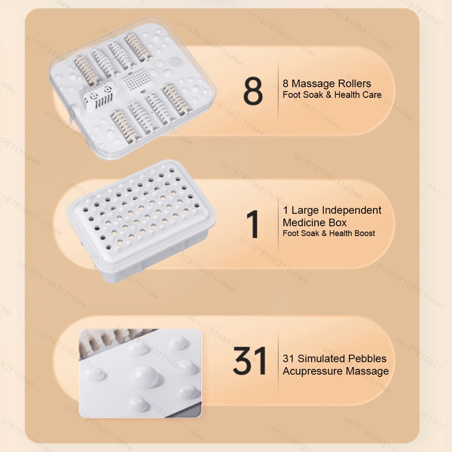 Heated Electric Foot Bath, Automatic Foot Washing & Massage Basin with Constant Temperature, Foldable Foot Spa