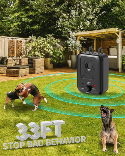 Rechargeable Ultrasonic Dog Barking Deterrent Device, Automatic Anti-Bark Control for Indoor & Outdoor - Bond Well Supplies