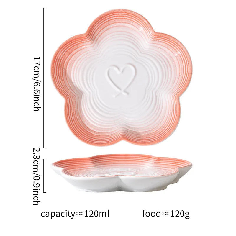 Ceramic Cat Bowl with Wooden Stand, Elevated Shallow Food Dish with Bow Knot Design for Cats and Small Pets