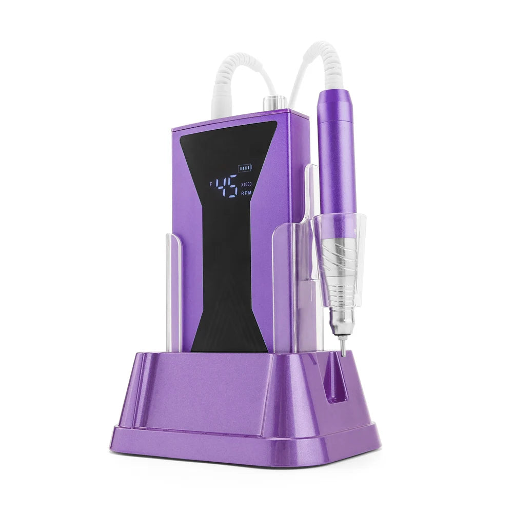 Professional 45000RPM Brushless Nail Drill Machine, Cordless 85W Portable Desktop Electric Manicure Polisher - Bond Well Supplies
