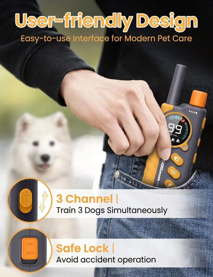 Waterproof Dog Training Collar, 2-in-1 Automatic Anti-Bark & Remote Training Collar for All-Size Dogs - Bond Well Supplies