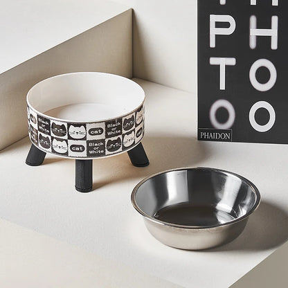 Adjustable Raised Dog Feeder Bowls, Stainless Steel Food & Water Bowls for Small, Medium & Large Dogs - Bond Well Supplies