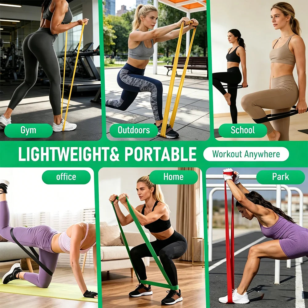 Resistance Training Bands Set, Pull-Up Assist Straps & Leg Exercise Bands for Full-Body Fitness