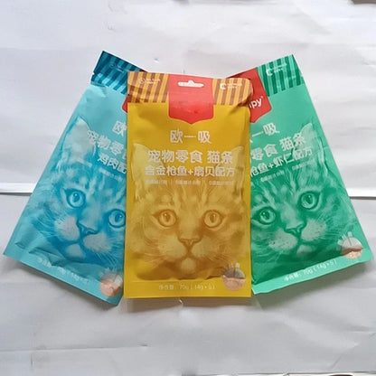 Cat Liquid Snacks, 3-Piece Variety Pack with Chicken, Tuna, Scallop & Salmon Flavors - Bond Well Supplies