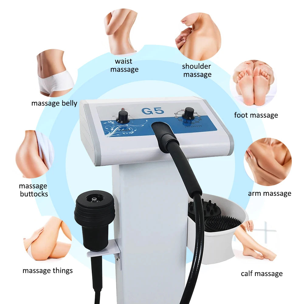 Professional High-Frequency Vibrating Massager, G5 Body Massage Machine with 5 Massage Tips