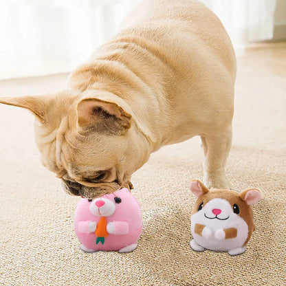Interactive Moving Plush Ball Toy for Puppies and Dogs with Squeaker Sound