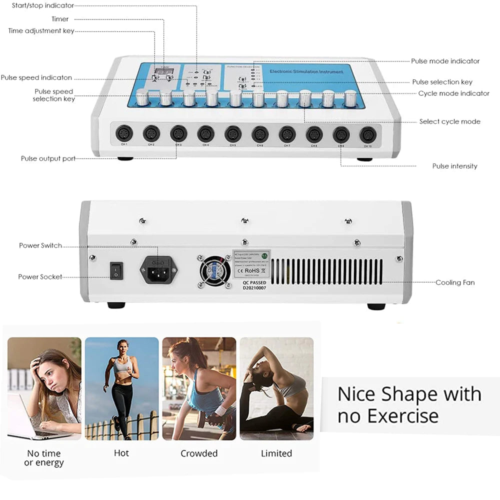 AOKO Professional EMS Muscle Stimulator, Electric Body Massage & Electrostimulation Device