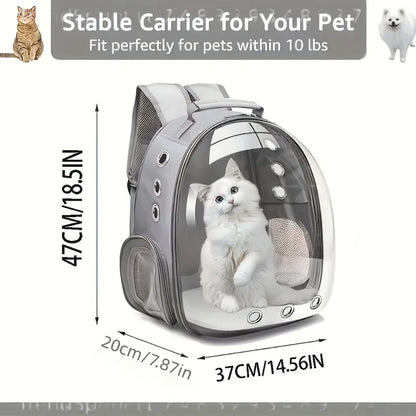 Pet Carrier Backpack for Cats & Small Dogs, Double-Shoulder Capsule Design