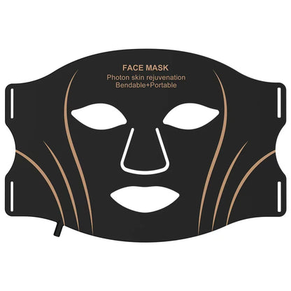 Portable Wireless LED Face & Neck Mask, 7-Color Photon Light Therapy for Facial Skin Care - Bond Well Supplies