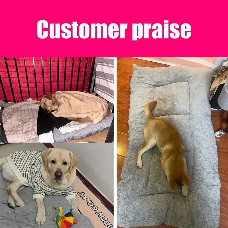 Oversized Cat & Dog Bed, Ultra-Soft Plush Rectangular Sofa Cushion for All Sizes - Bond Well Supplies