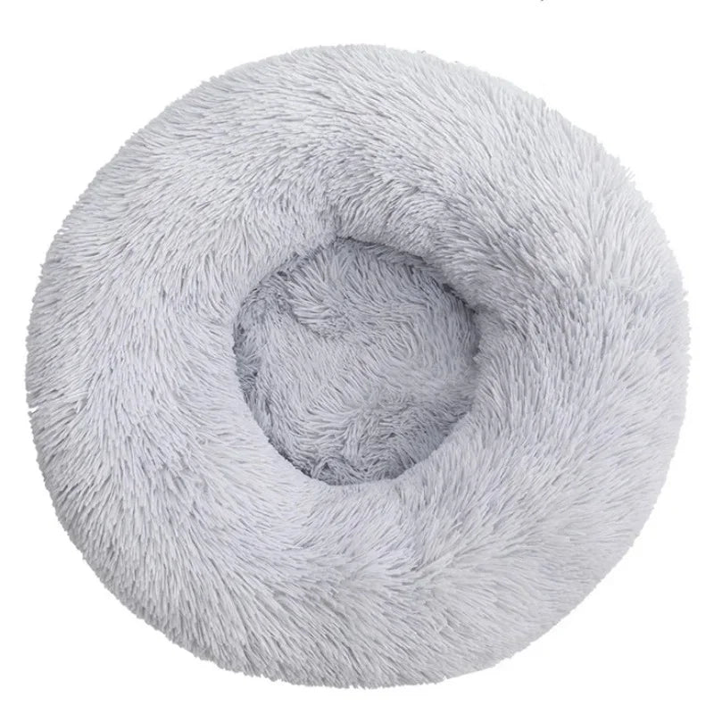 Super Soft Round Dog Bed, Warm Plush Pet House for Medium & Large Dogs, 6 Sizes