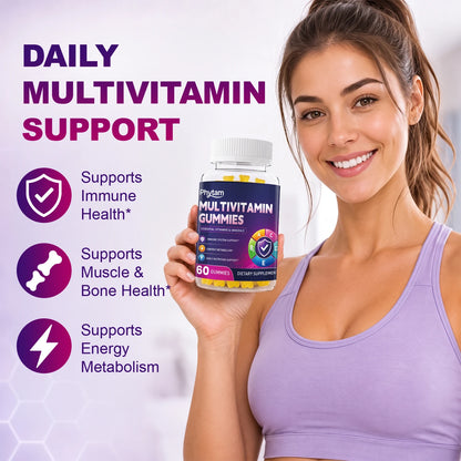 Adult Multivitamin Bear Gummies, 14-in-1 Vitamins & Minerals with Vitamin C, Zinc & B Vitamins, 60 Count - Bond Well Supplies