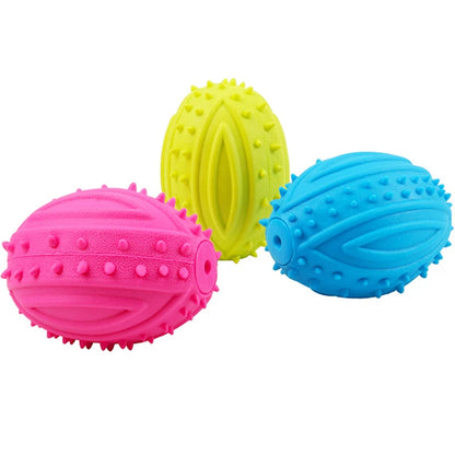 Interactive Hedgehog Dog Chew Ball, Rugby Treat Toy for Puppies & Adult Dogs - Bond Well Supplies